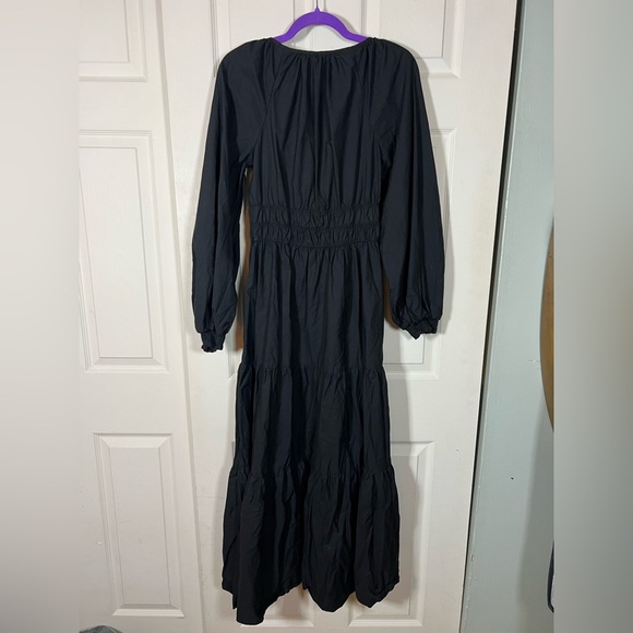 Anthropologie iconic The Somerset long puff sleeves, Black Maxi Dress - Picture 5 of 6